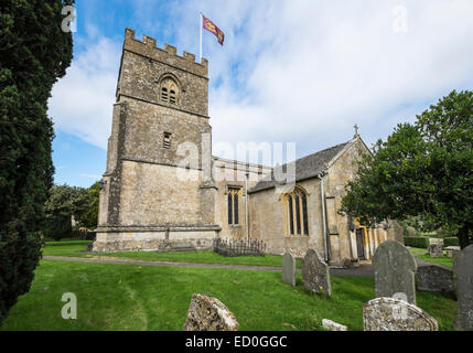 Saint Michel et tous les Anges Guiting Power Les Cotswolds Gloucestershire Angleterre Banque D'Images