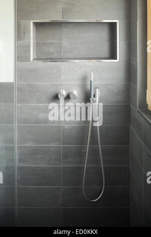 L'architecture, vue, douche, salle de bains moderne Banque D'Images