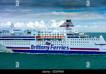 Brittany Ferries ferry Portsmouth en Normandie Banque D'Images