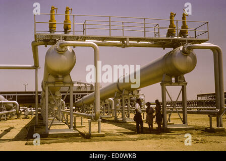 Le Koweït d'octobre 1966. La Kuwait Oil Company, près de la station de collecte Ahmadi. Banque D'Images