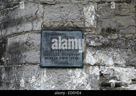 La prison de kilmainham jail courtyard 1916 L'augmentation des marqueurs d'exécution liberté lutte symbole de libération historique symbolique RM L'Irlande Banque D'Images