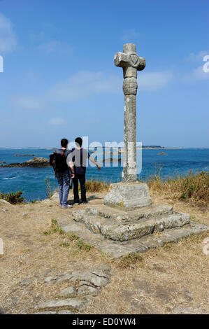 Ile de Brehat,croix de Maudez, Côtes-d'Armor, Bretagne, France Banque D'Images