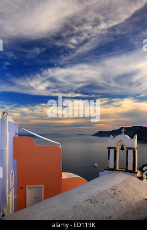 L'une des plus belles 'coins' de Village d'Oia, Santorin, Cyclades, Grèce Banque D'Images