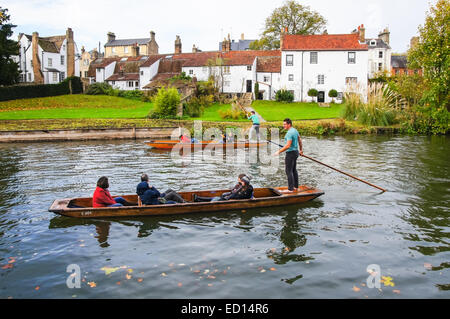Promenades en barque sur la rivière Cam Cambridge Cambridgeshire, Angleterre Royaume-Uni UK Banque D'Images