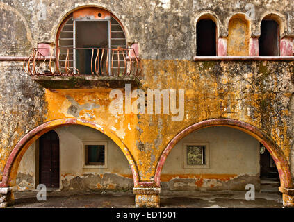 Au 'oublié' village d'Eleousa, connu comme l'un des 'Italienne' villages de l'île de Rhodes, Dodécanèse, Mer Égée, Grèce Banque D'Images