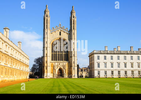 King's College Chapel à l'Université de Cambridge, vue de dos, Cambridge Cambridgeshire Angleterre Royaume-Uni Royaume-Uni Banque D'Images