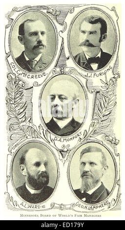 Ce document de 1893 du Minnesota Board of World's Fair Managers souligne l'implication de l'État dans l'exposition colombienne de 1893 à Chicago. Le document traite de l'organisation de la foire, de la planification et des contributions du Minnesota à l'événement, mettant en valeur le rôle de l'État dans la vitrine mondiale du progrès américain. Banque D'Images