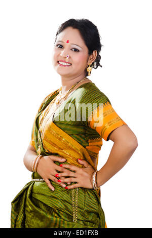 1 South Indian Lady poser la main sur la hanche Banque D'Images