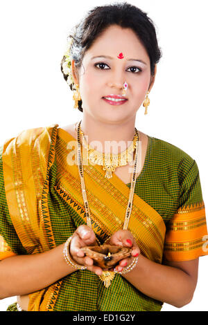1 South Indian Diwali Festival culte Lady Banque D'Images