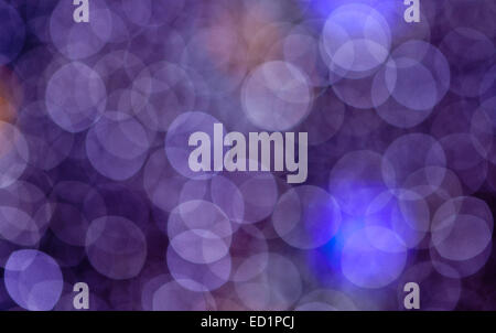 Bokeh flou artistique faite avec des lumières led de Noël Banque D'Images