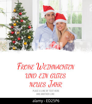 Libre de couple à Noël Banque D'Images