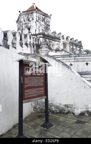 Phra Sumen, fort, XVIIIe siècle, district de Phra Nakhon, Bangkok, Thaïlande, Asie du Sud-est. Banque D'Images