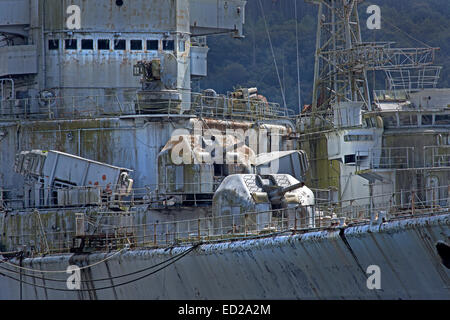 Cimetière des navires Les navires militaires, Bretagne, France, Europe Banque D'Images