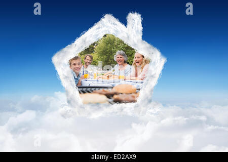 Image composite du rire family Banque D'Images