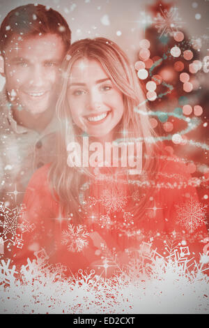 Composite image of woman smiling Banque D'Images