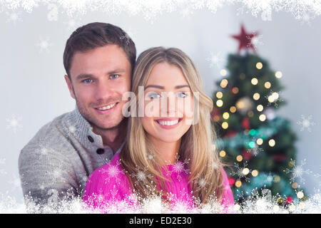 Composite image of woman smiling Banque D'Images