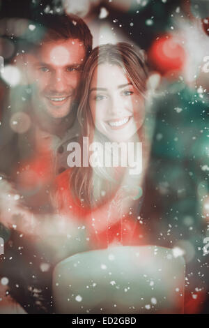 Composite image of woman smiling Banque D'Images