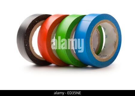 Ruban adhésif isolated on white Banque D'Images