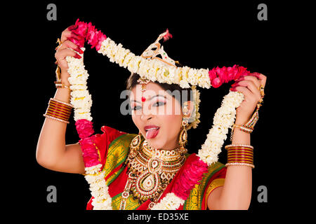 1 Bengali mariée mariage lady Banque D'Images