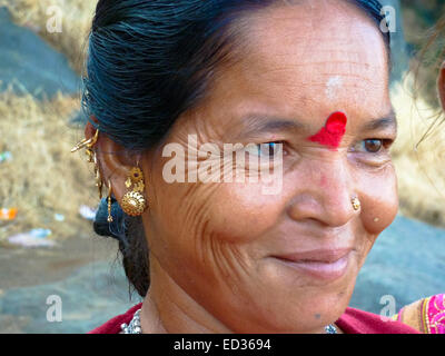 Portrait de femme à junagadh inde Banque D'Images