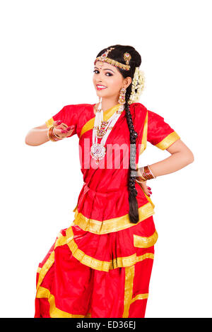 1 South Indian indien lady dance Banque D'Images