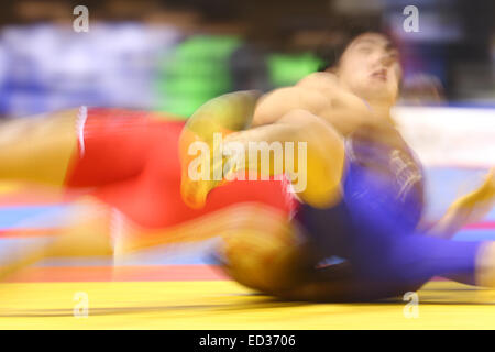 Nd Gymnase de Yoyogi, Tokyo, Japon. 26Th Dec 2014. slow shutter shot, le 23 décembre 2014 - Lutte : Toutes le Japon au 2ème du championnat Gymnase de Yoyogi, Tokyo, Japon. © Ito Shingo/AFLO SPORT/Alamy Live News Banque D'Images