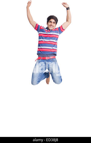 1 Indian man Jumping fun Banque D'Images