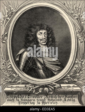 Léopold Ier, Léopold Ignaz Joseph Balthasar Felician ; 1640-1705, empereur du Saint Empire Romain Germanique, roi de Hongrie, de la Croatie et de la Bohême, Leopold Banque D'Images