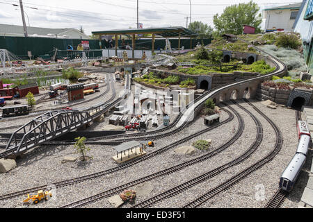 Nanton (Alberta). Accueil de Canadas plus grand garden railway Banque D'Images