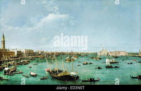 Aka Canaletto Giovanni Antonio Canal, le Bacino di San Marco, Venise. Circa 1738. Huile sur toile. Musée des beaux-arts de Boston, Boston Banque D'Images