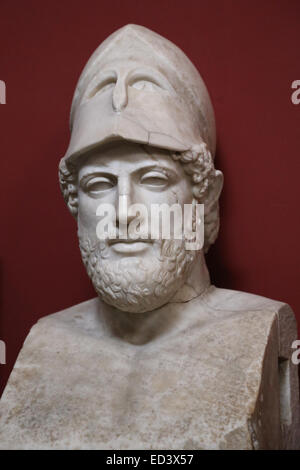 Pericles (495-495 avant J.-C.). Homme d'État grec, orateur et général d'Athènes pendant l'âge d'or. Buste. En. Copie romaine. La cité du Vatican. Banque D'Images