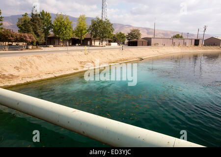 L'Arvin Edison le stockage de l'eau dans le district de la vallée centrale de la Californie, USA. Banque D'Images