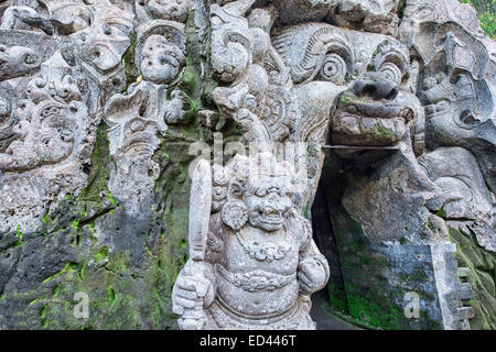 Goa Gajah Elephant Cave, Entrée, Bali, Indonésie Banque D'Images
