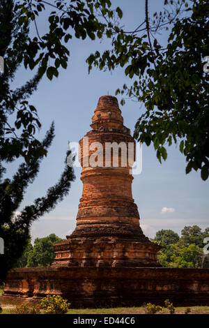 Temple Mahligai Stupa au site composé du temple Muara Takus à Muara Takus, Kampar, Riau, Indonésie. Banque D'Images