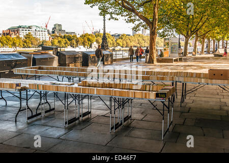 Marché du livre de Londres, Southbank Banque D'Images