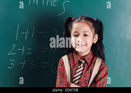 1 Indian child girl student Banque D'Images