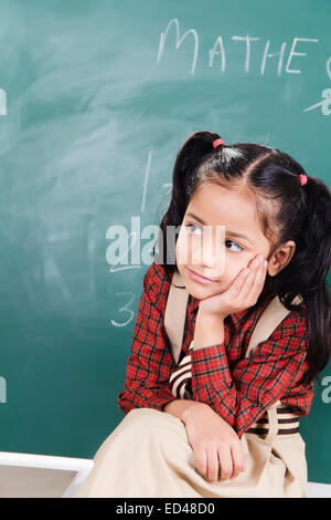 1 Indian child girl student Banque D'Images