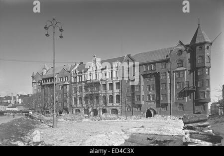 La Maison de la radio dans la région de Fabianinkatu, Helsinki, 1941. Banque D'Images