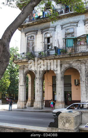 Les rues de La Havane Cuba Banque D'Images