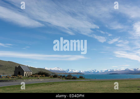 L'Église du Bon Pasteur sur la rive du lac Takapo, Nouvelle-Zélande Banque D'Images