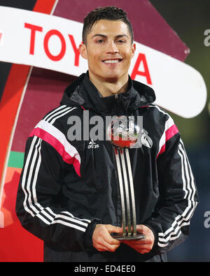 Marrakech, Maroc. 18Th Oct, 2014. Coupe du Monde de la Coupe du Club. Finale. Real Madrid contre San Lorenzo. L'avant du Real Madrid Cristiano Ronaldo Deuxième meilleur joueur du tournoi. © Plus Sport Action/Alamy Live News Banque D'Images