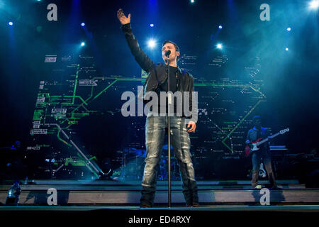 Milan Assago Italie. 02 mai 2012. Le chanteur/compositeur italien Tiziano Ferro effectue live au Mediolanum Forum pendant la Banque D'Images