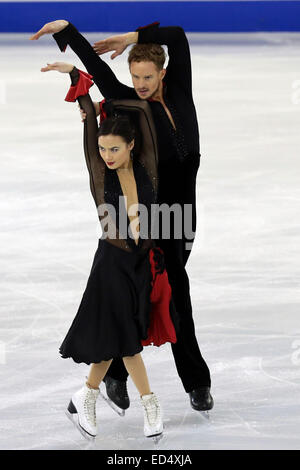 Barcelone, Espagne. Dec 12, 2014. ISU Grand Prix of Figure Skating Final 2014. Picture Show Madison caler et Evan Bates (USA) au cours de danse sur glace, programme de danse court. © Plus Sport Action/Alamy Live News Banque D'Images