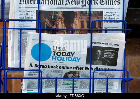 Le journal USA Today en vente au Royaume-Uni. Banque D'Images