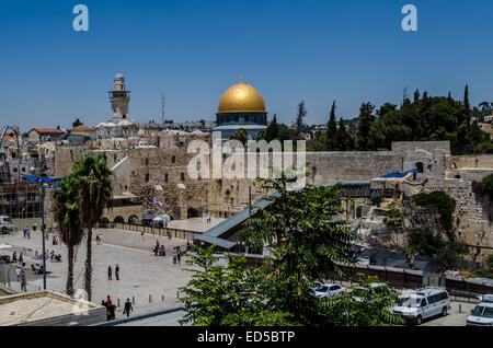 Sommaire du Mur Occidental à Jérusalem, Israël Banque D'Images