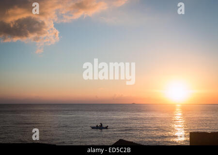 Superbe lever de soleil à la fin de l'été à Riposto Banque D'Images