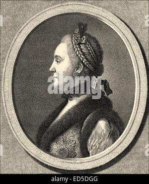 Yekaterina Alexeïevna, Catherine II ou la Grande Catherine, 1729 - 1796, l'impératrice de Russie, Katharina Katharina II. oder die Gro Banque D'Images