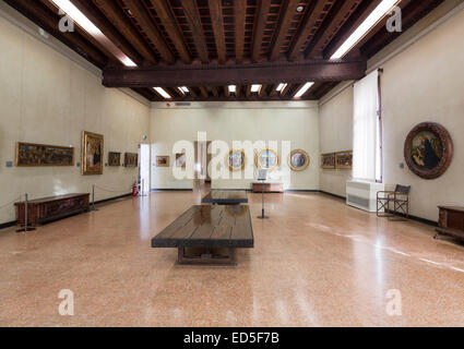 Galerie de peinture, Ca' d'Oro (correctement Palazzo Santa Sofia) palace, Grand Canal, Venise, Italie Banque D'Images