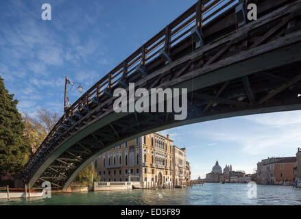Pont de l'Accademia, pont de l'Académie et le Grand Canal, Venise, Italie Banque D'Images