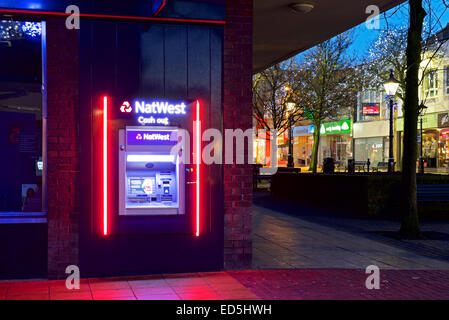 Distributeur automatique de la banque NatWest, Burnley, Lancashire, England UK Banque D'Images